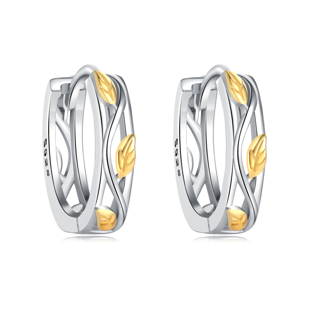 Aretes Hojas de Vida Dorada