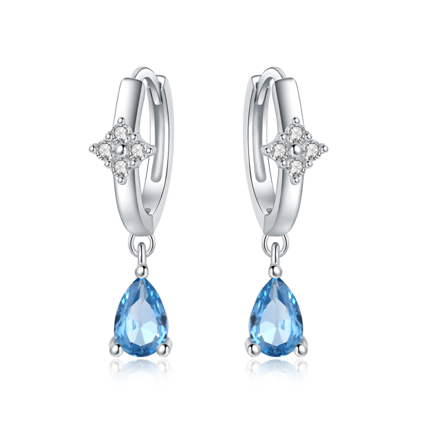 Aretes Estrella y Gota Azul