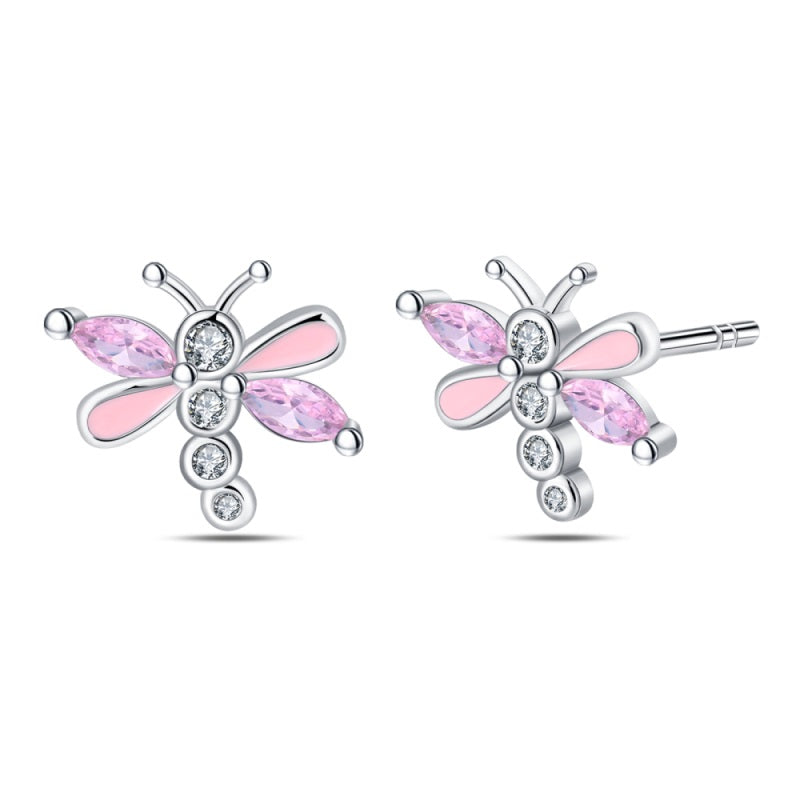 Aretes Libélula Rosa