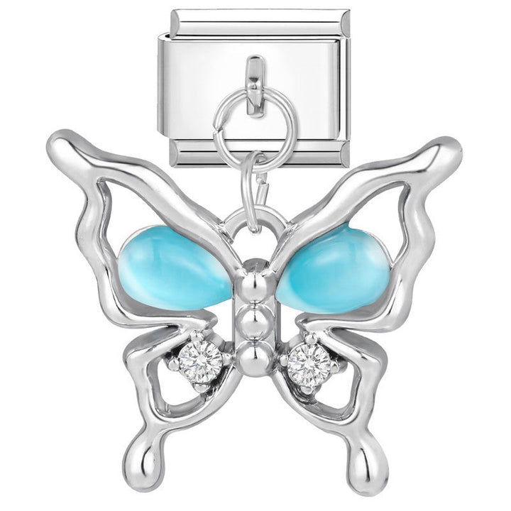 Charm Italiano Colgante Mariposa Azul