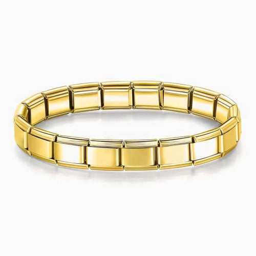Pulsera Italiana Dorada Lisa