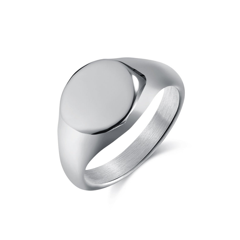 Anillo Recto Plateado
