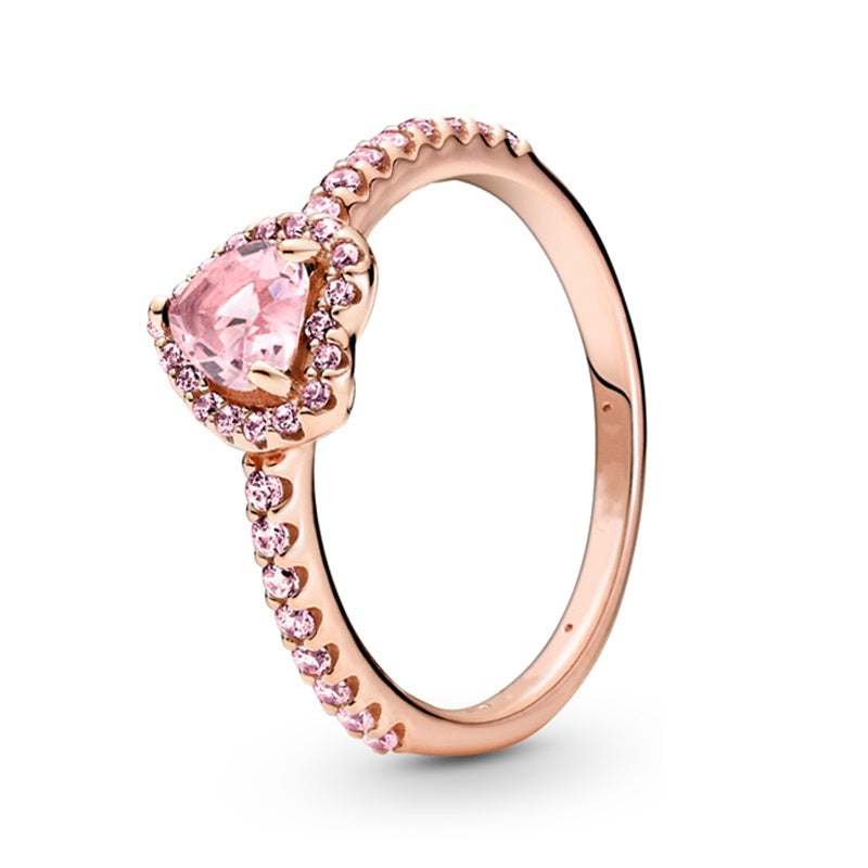 Anillo Corazon Princesa Durmiente Oro Rosa