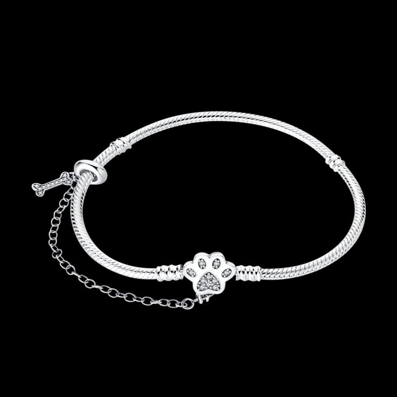 Pulsera Huella de Perrito y Hueso