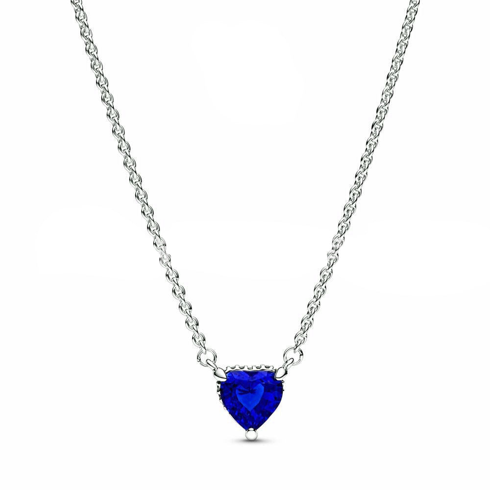 Collar Corazon Azul