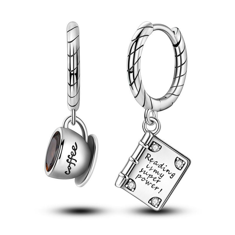 Aretes Libro y Café