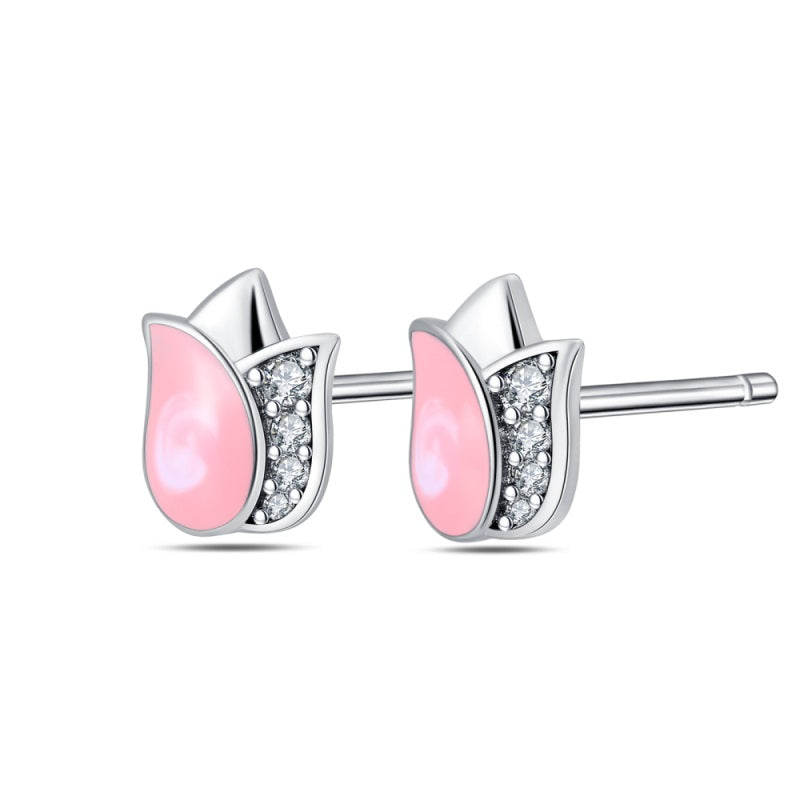 Aretes Tulipán Rosa