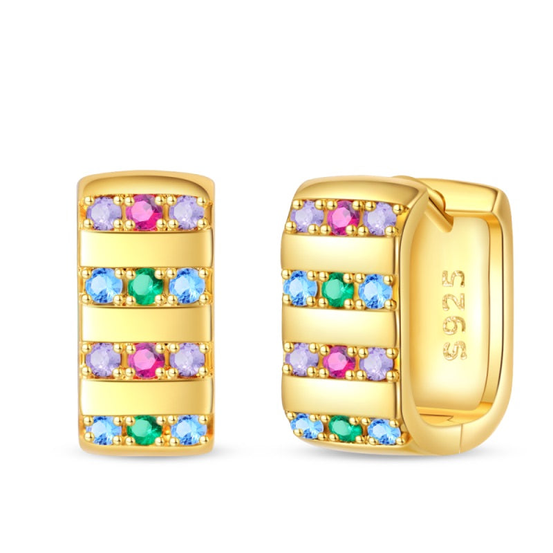 Aretes Arcoíris de Piedras