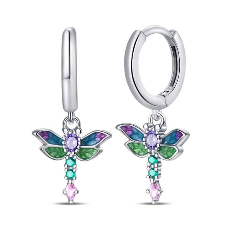 Aretes Libélula Verde