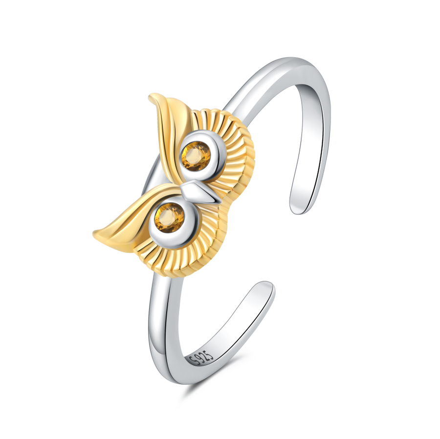 Anillo Búho Dorado