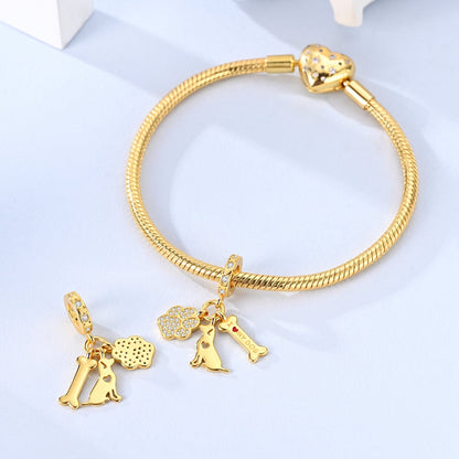 Colgante Cachorro Dorado