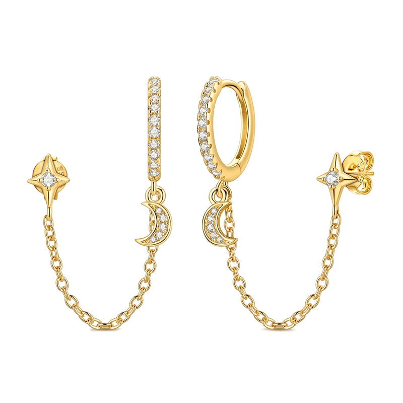Aretes Cadena Dorada