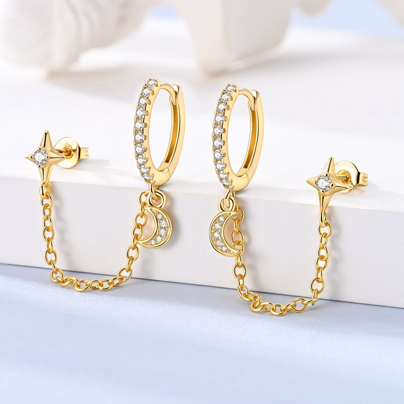 Aretes Cadena Dorada