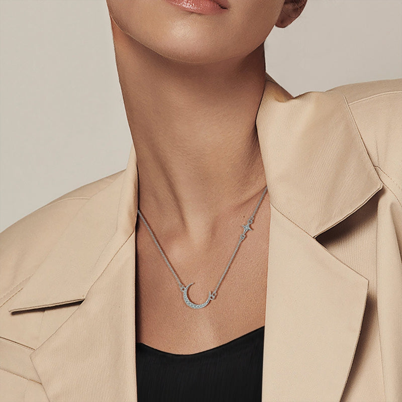 Collar Luna Diamantada