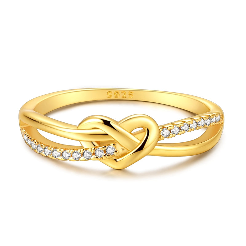 Anillo Corazon Entrelazado