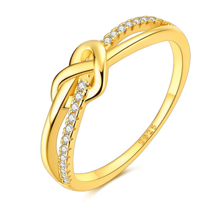 Anillo Corazon Entrelazado