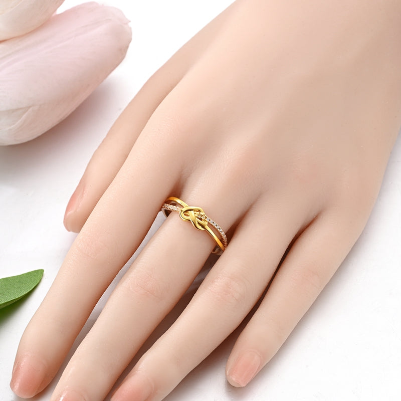 Anillo Corazon Entrelazado