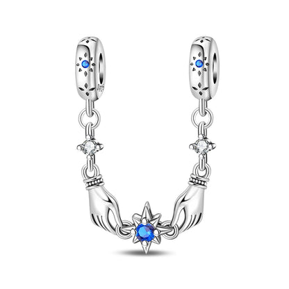 Cadena De Seguridad Manos & Estrella Azul