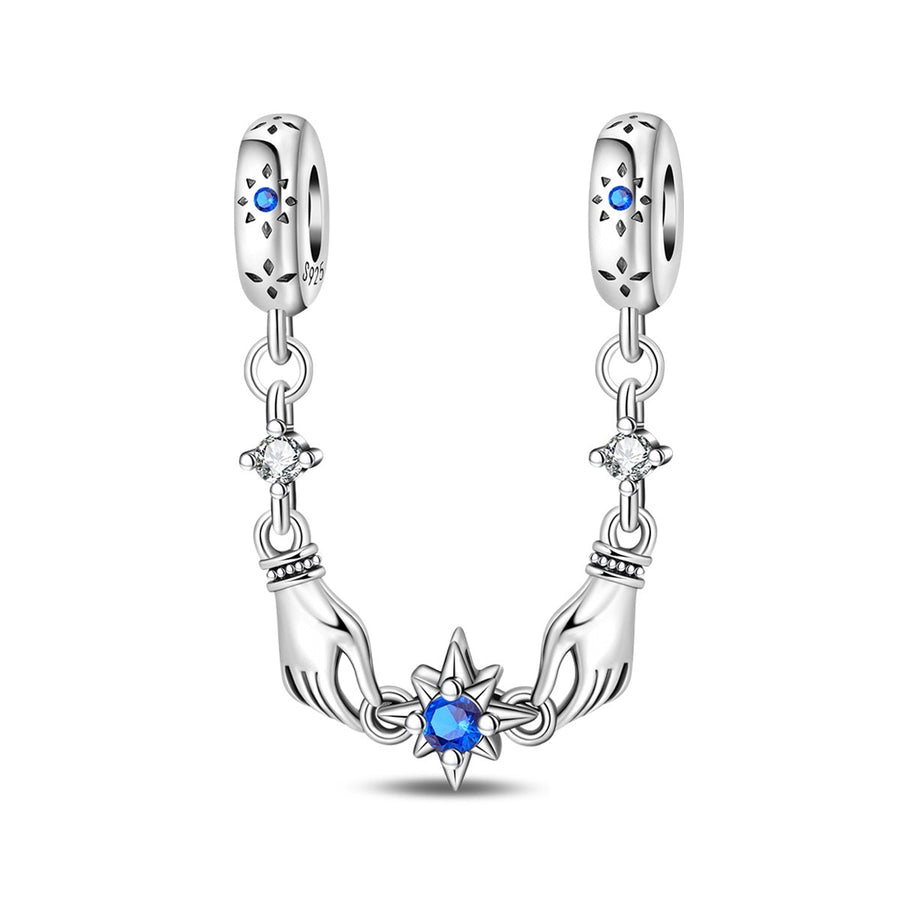 Cadena De Seguridad Manos & Estrella Azul