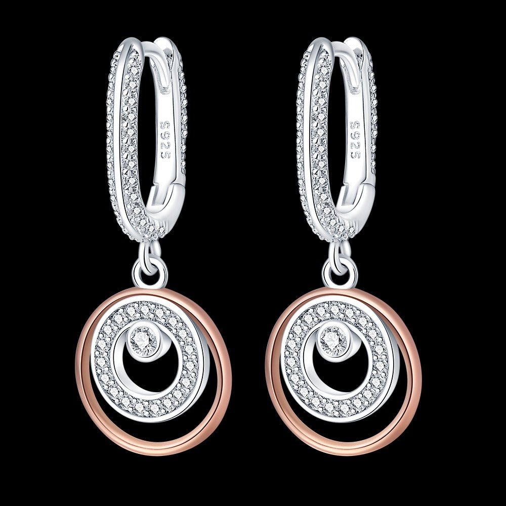 Aretes de Anillo Diamantado