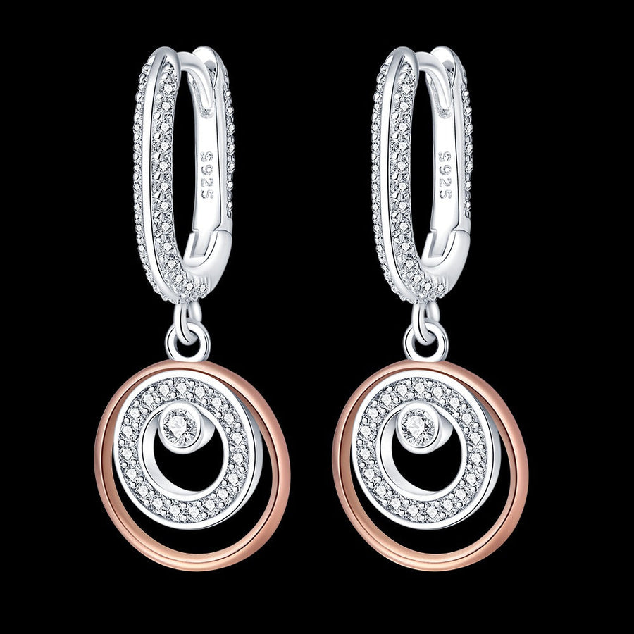 Aretes de Anillo Diamantado