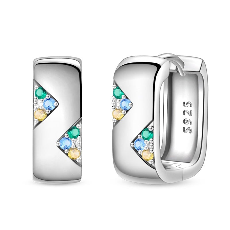 Aretes Zigzag Multicolor