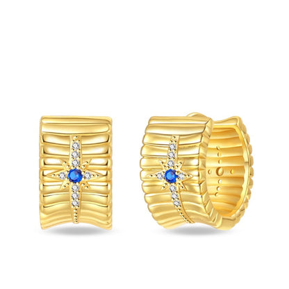 Aretes Estrella Azul Celeste