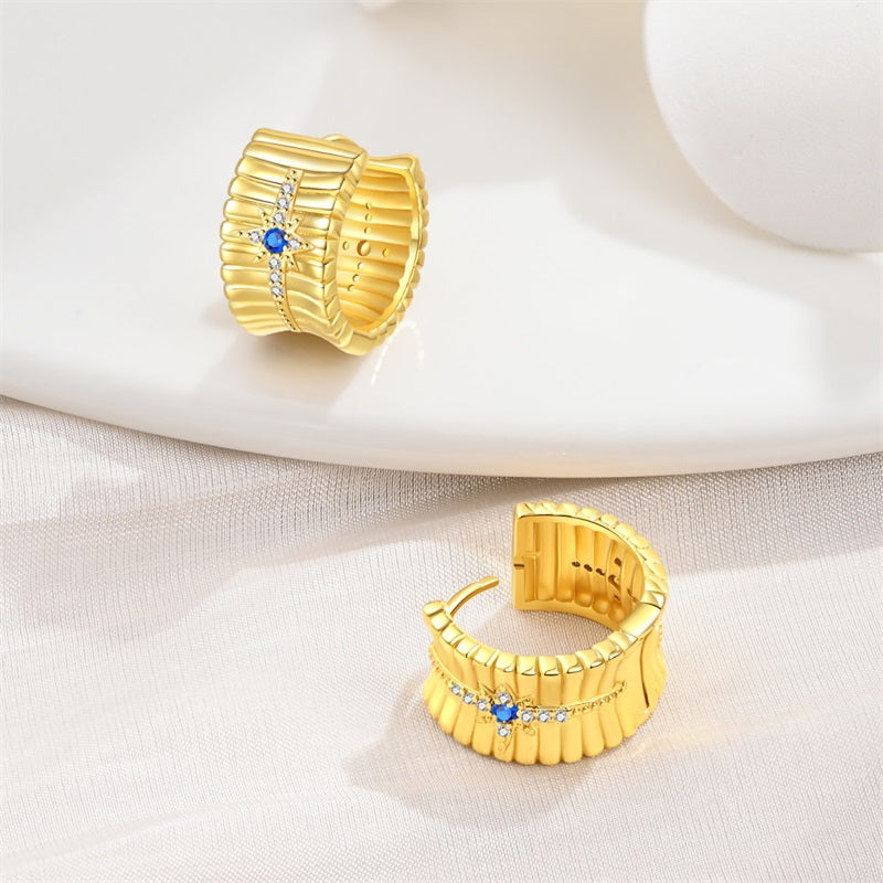 Aretes Estrella Azul Celeste