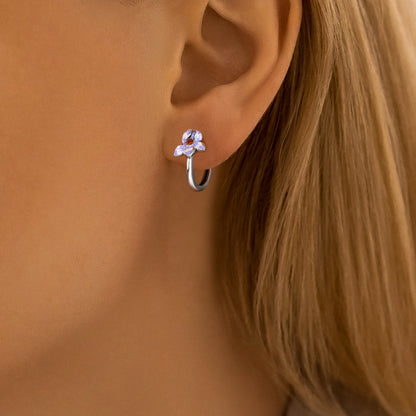 Aretes Flor Morada "Esencia Primaveral"