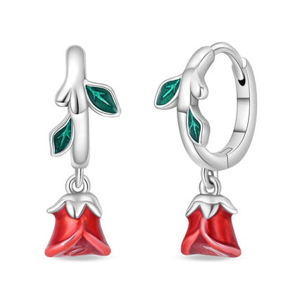 Aretes Rosa Roja