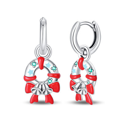 Aretes Corona Navideña