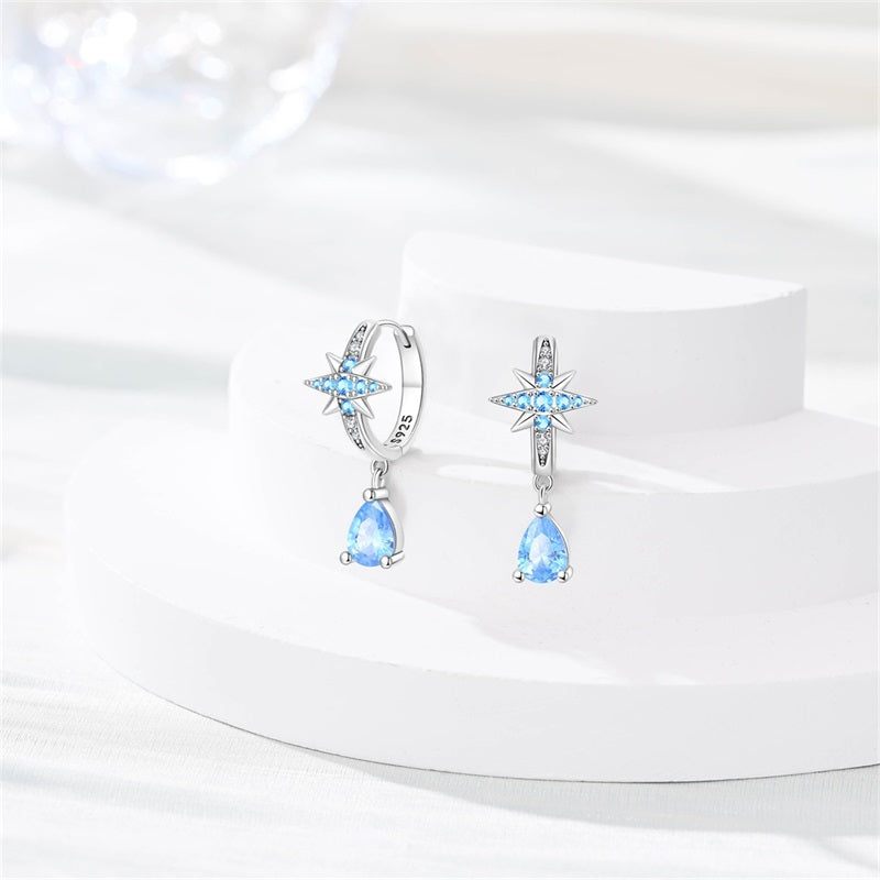 Aretes Gota Azul