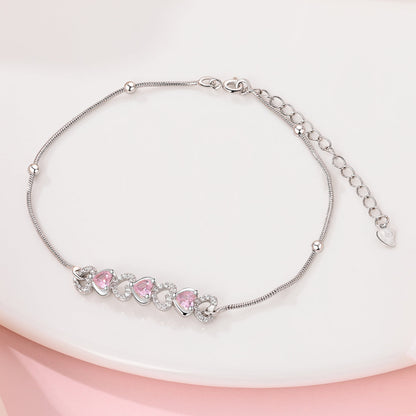 Tobillera Corazones