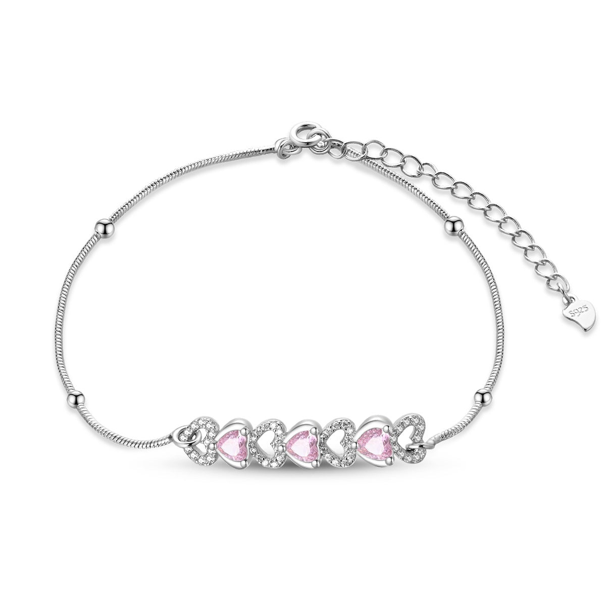 Tobillera Corazones