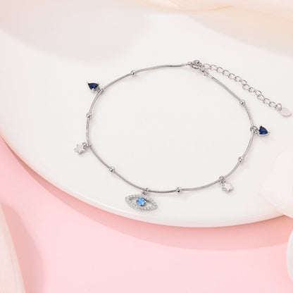 Tobillera Colgantes Azules