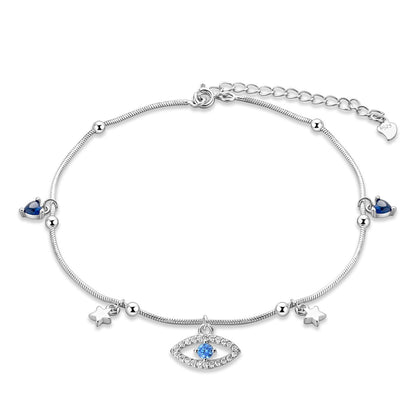 Tobillera Colgantes Azules