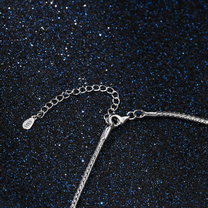 Collar Cola de Raton Plateada
