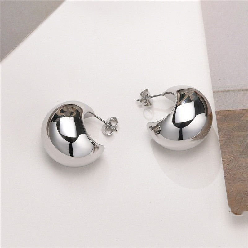 Aretes Gota Plateada