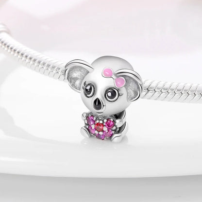 Koala Corazon Rosa Diamantado