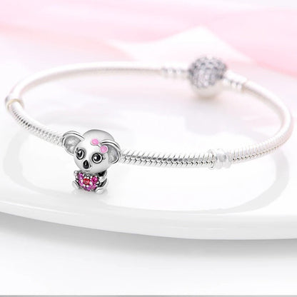 Koala Corazon Rosa Diamantado