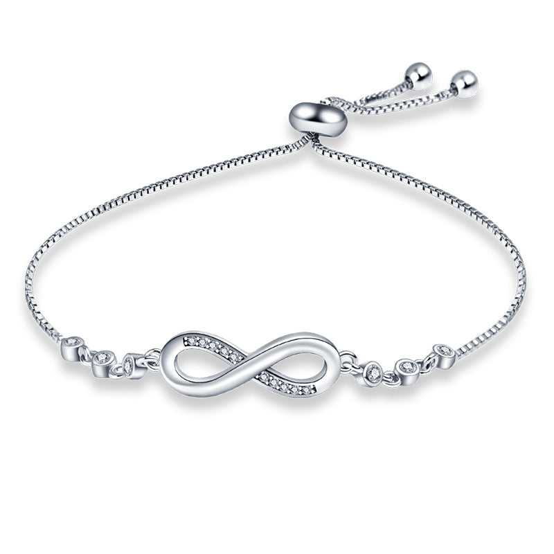 Pulsera Infinitos Plateado Ajustable