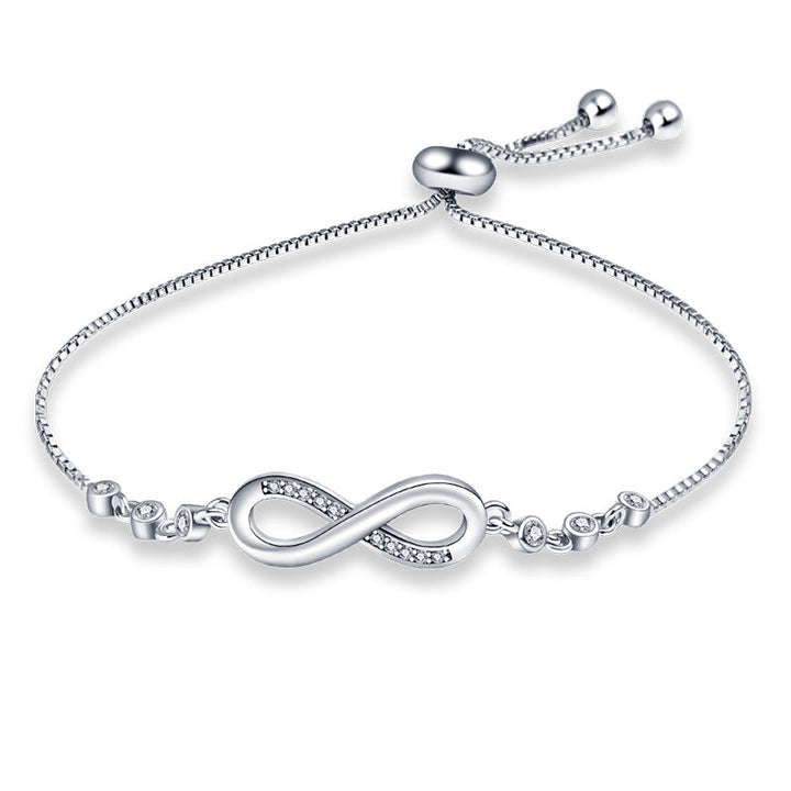 Pulsera Infinitos Plateado Ajustable