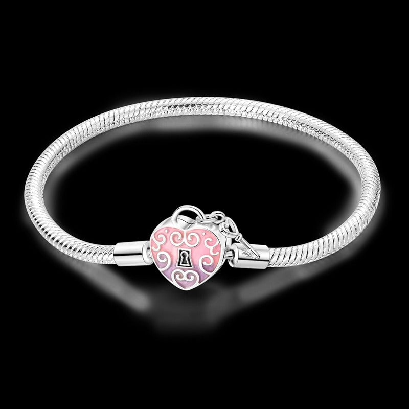 Pulsera Corazón Rosa "Secreto Eterno"