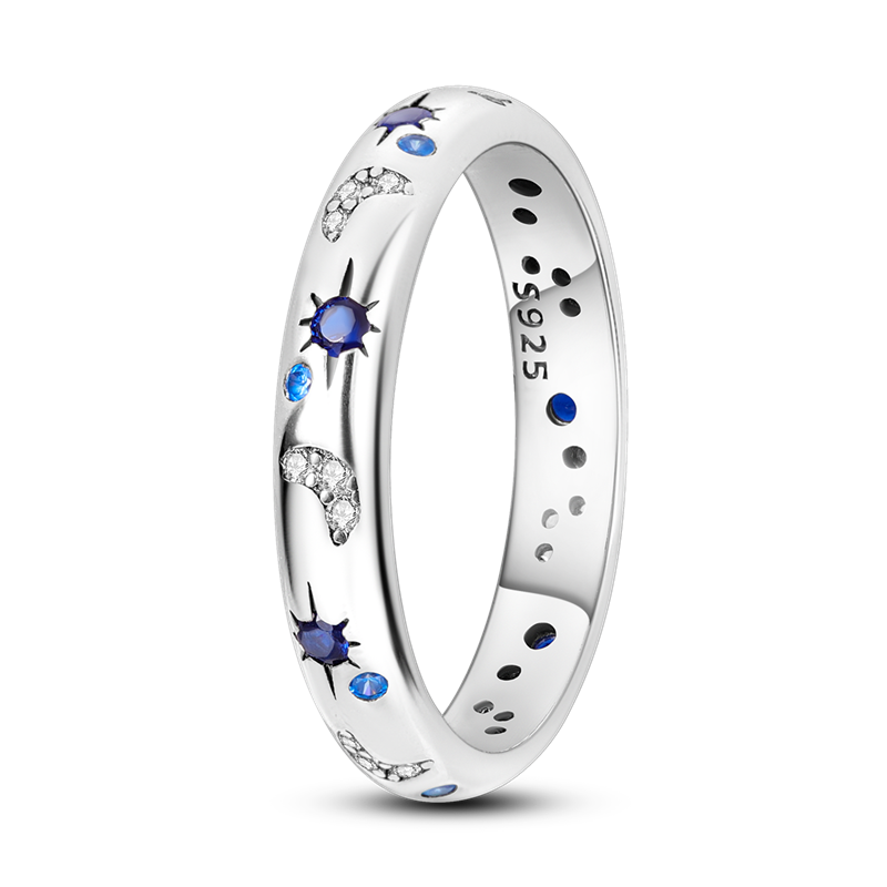 Anillo Luna & Estrellas Celestiales