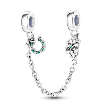 Cadena de Seguridad Trebol & Herradura Diamantada