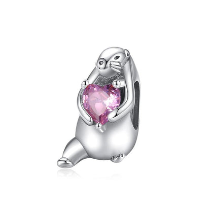 Castor y Corazón Rosa