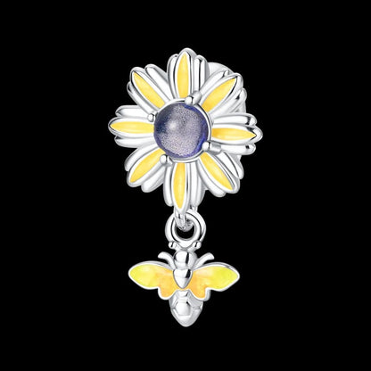 Flor Amarilla y Abeja